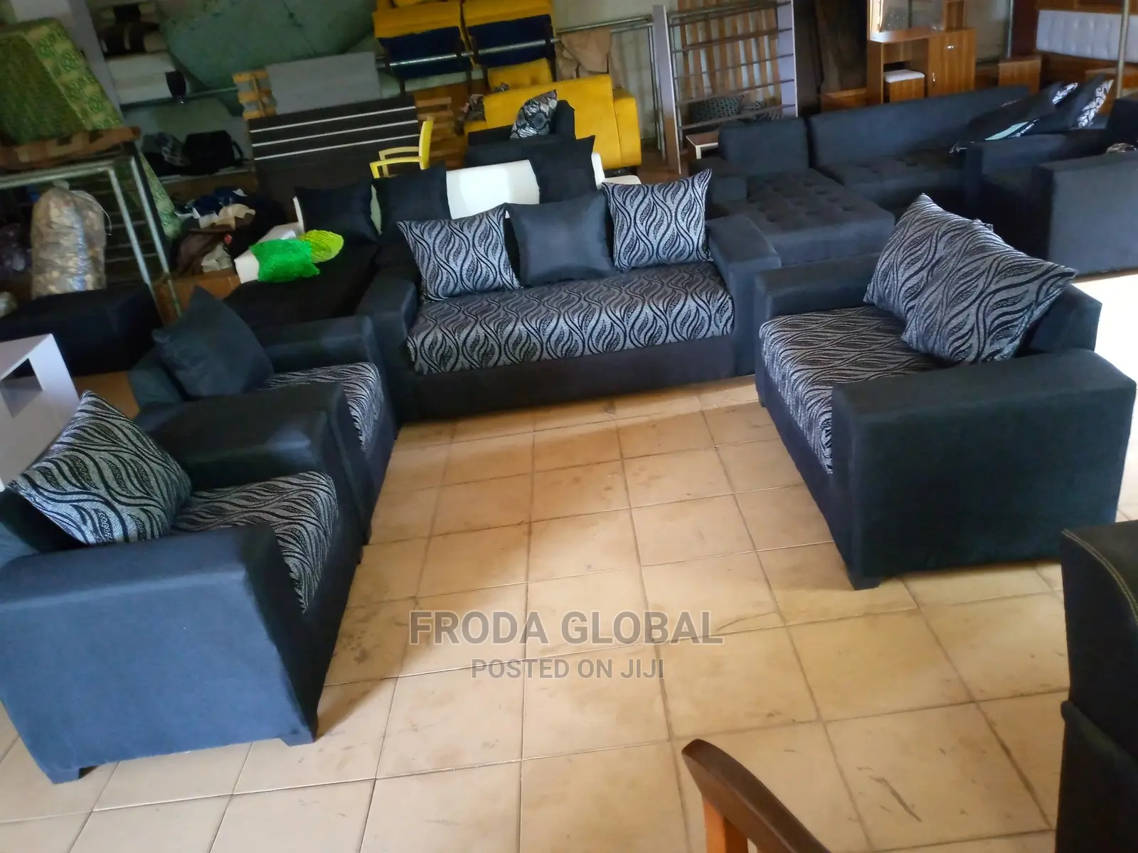 Set of 7 Seaters Sofa Chairs. Quality Fabric Couch. Lak01