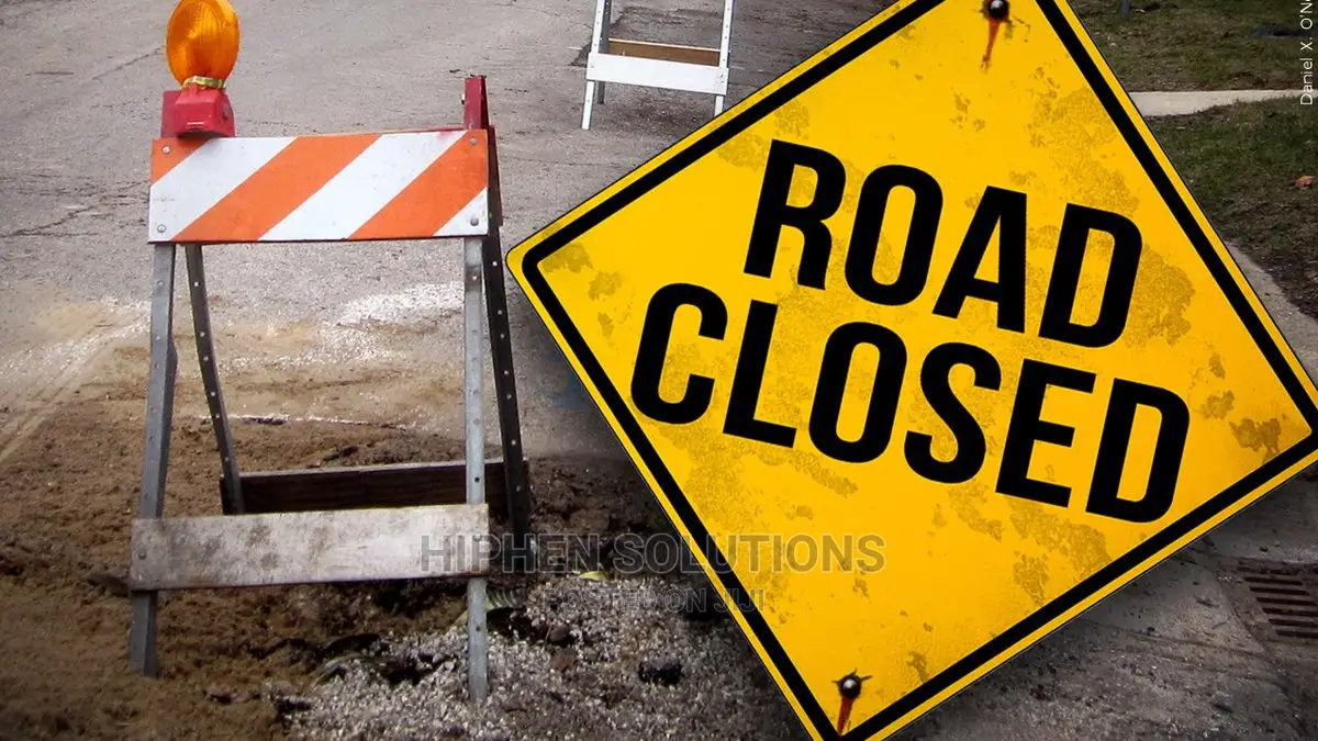 Safety Sign 1800 X 300 Road Closed Sign