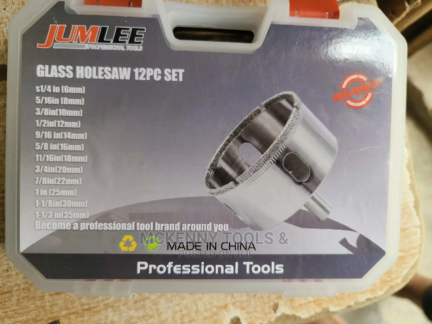 Jumlee Glass Holesaw 12pc Set
