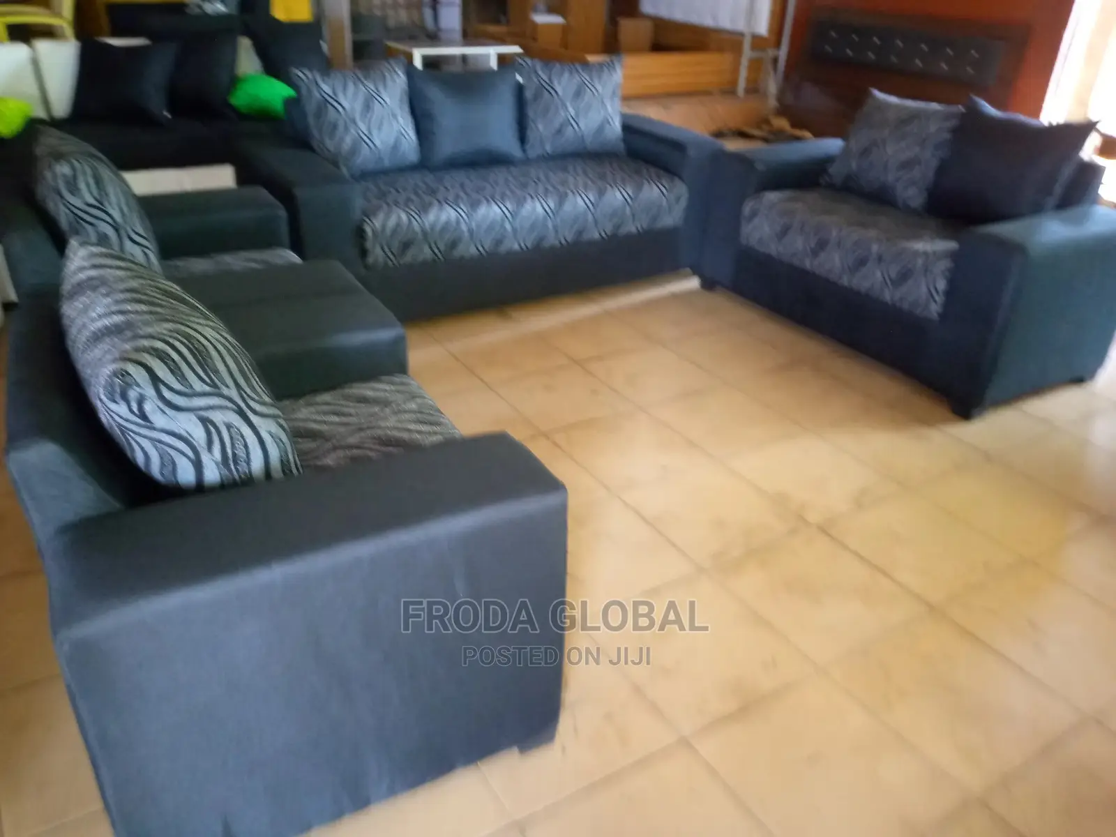 Set of 7 Seaters Sofa Chairs. Quality Fabric Couch