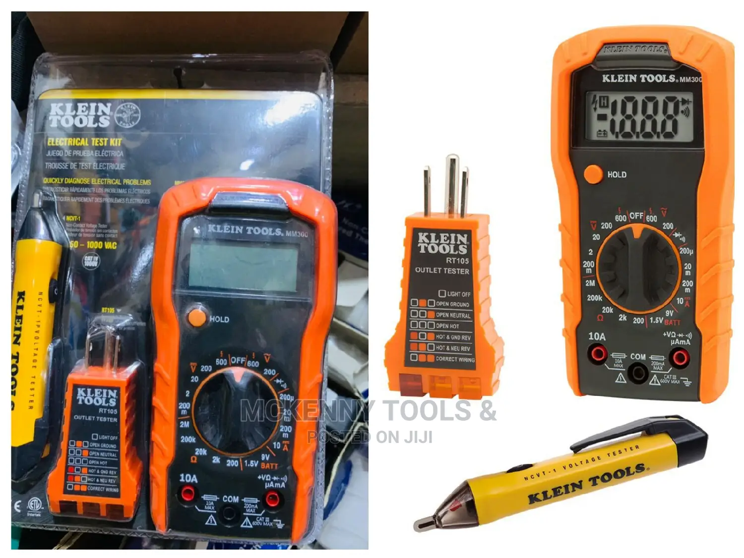 Test Kit With Multimeter, Non-Contact Volt Tester, Outlet