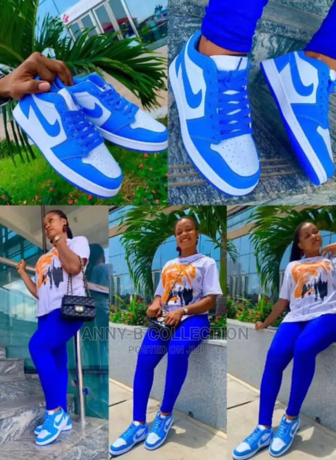 Quality Blue and Black Unisex Nike Sneakers