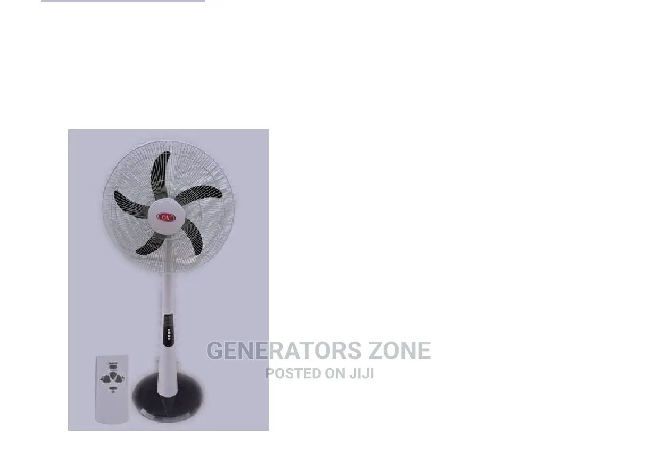 Brand New OX (18'') Rechargeable Standing Fan