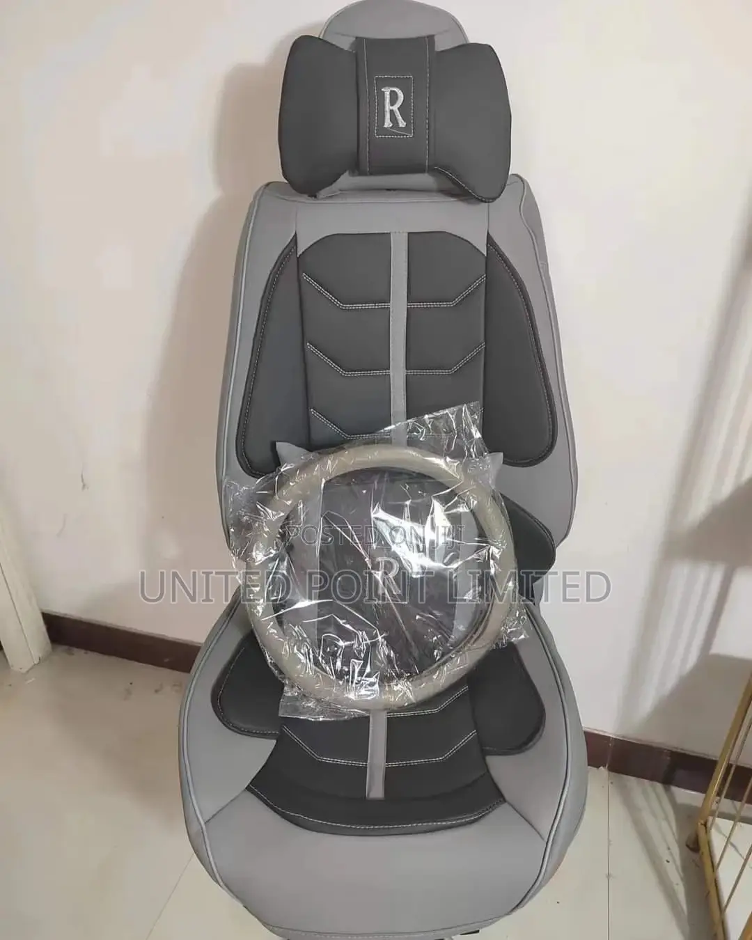 Car Leather Seat Cover Ash And Black R Power