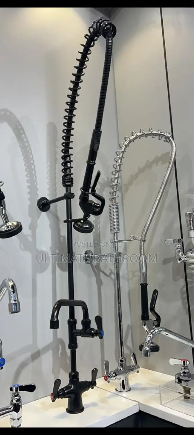 Made Of Full Brass Black Industrial Kitchen Mixer  Tap