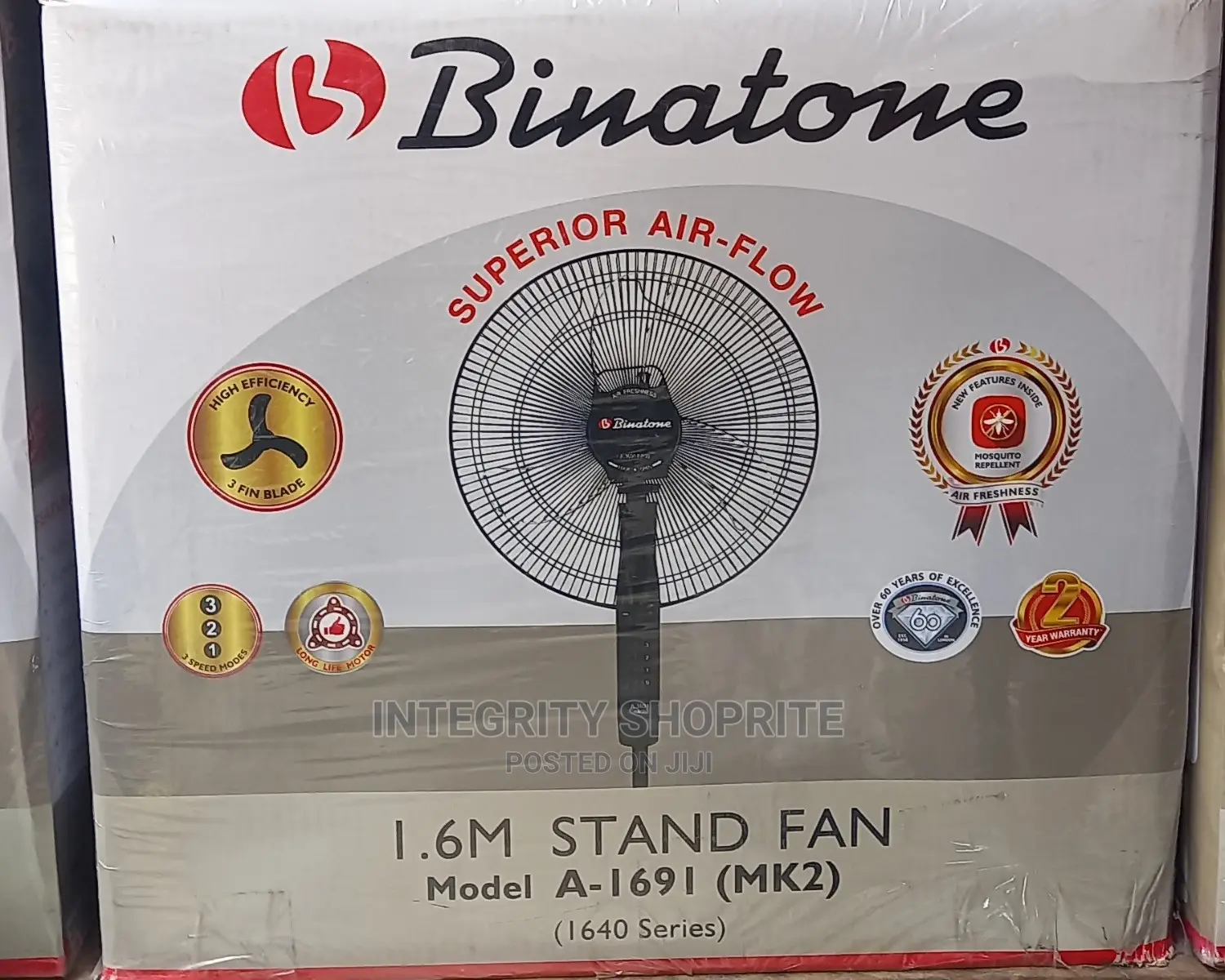 Binatone 1.6M Stand Fan A-1691 Mk2