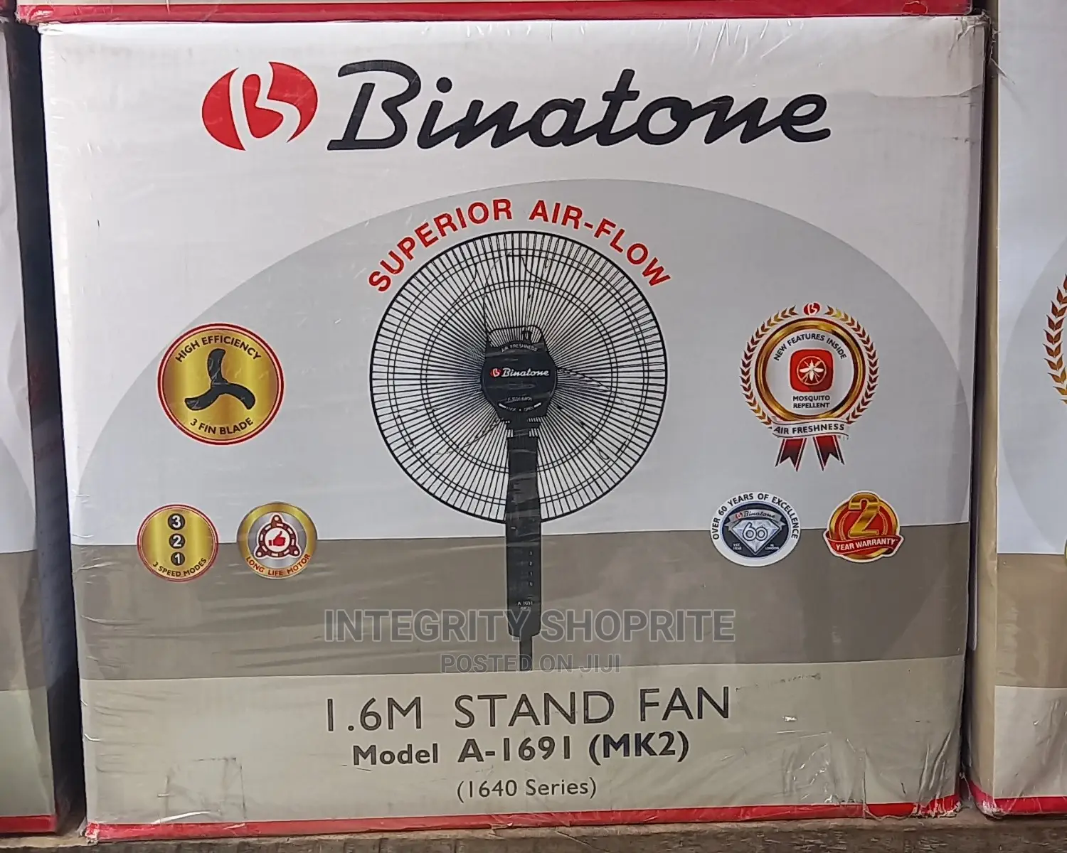 Binatone 1.6M Stand Fan A-1691 Mk2