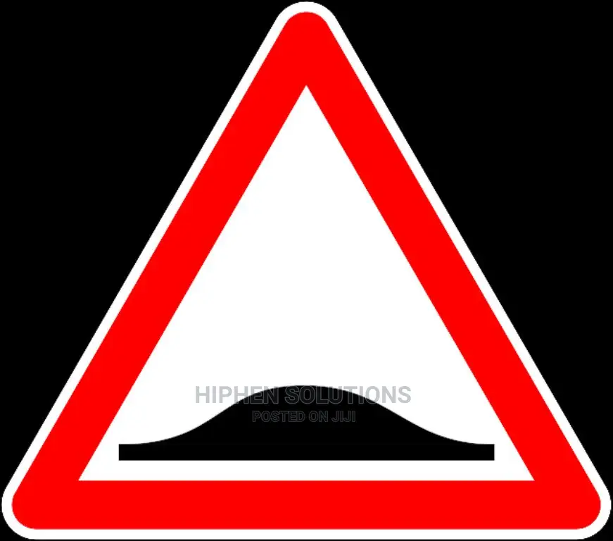 Warning Traffic Signs Uneven Road