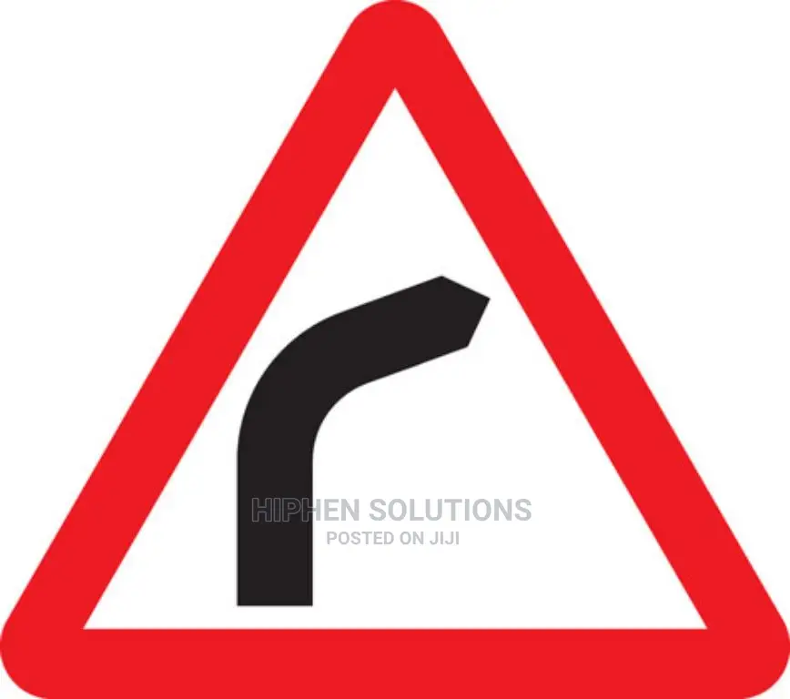 Portable Road Signs - Warning Sign - Bend To Right