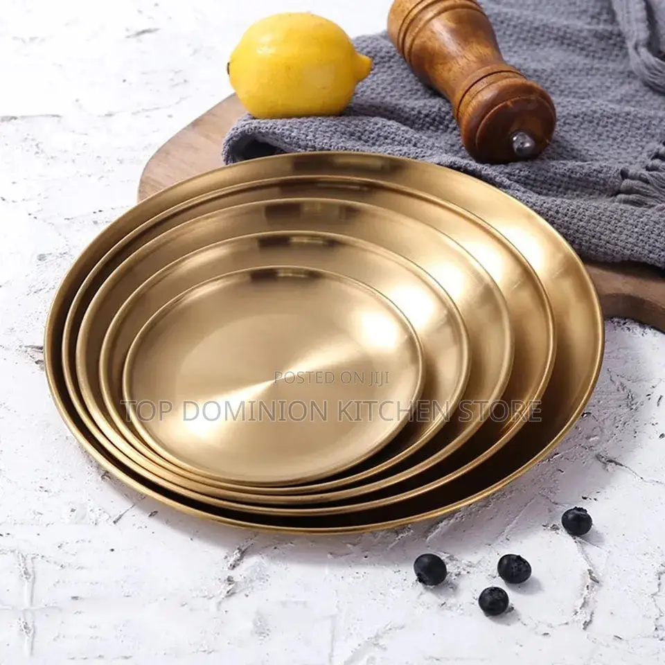 Round Gold Tray(5set)