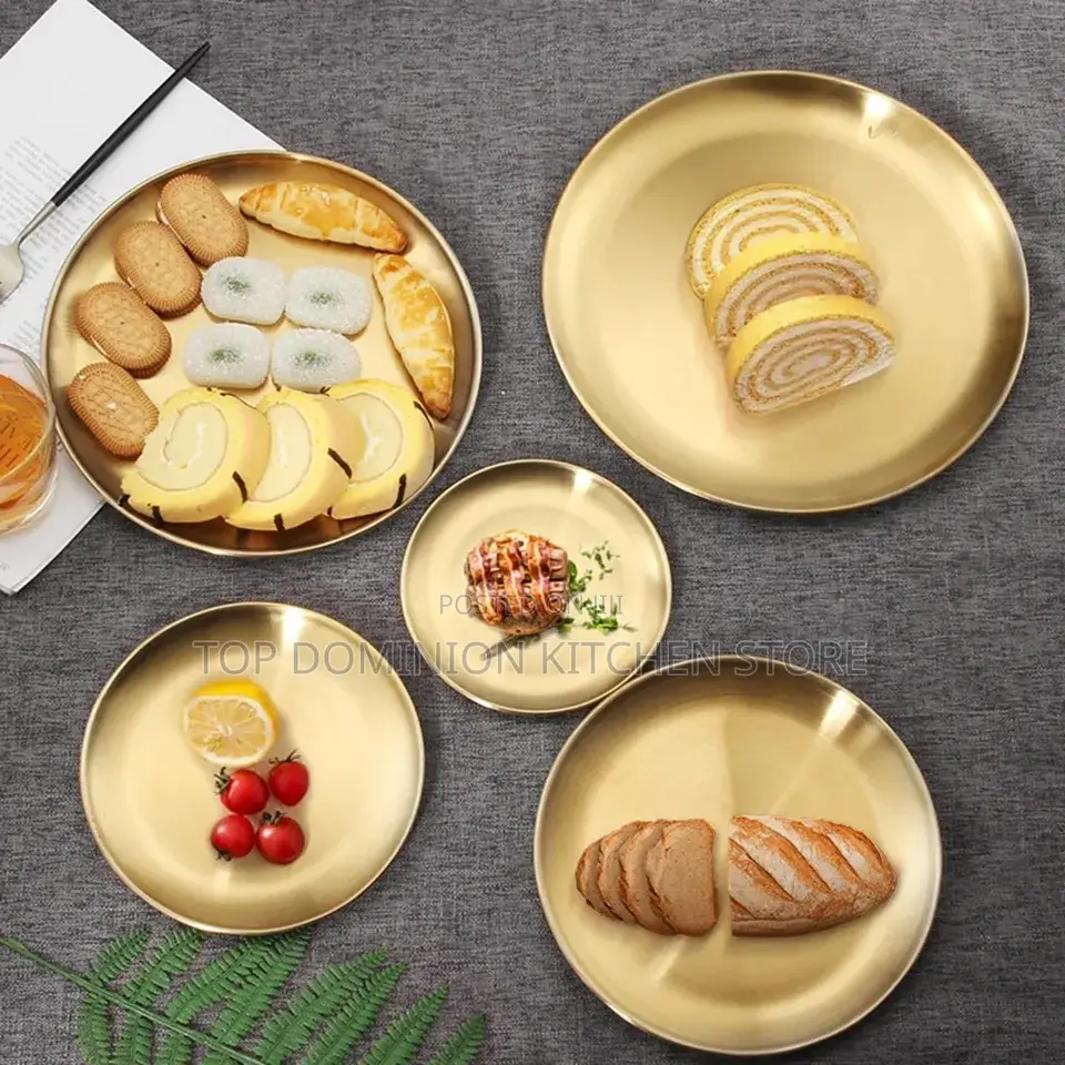 Round Gold Tray(5set)