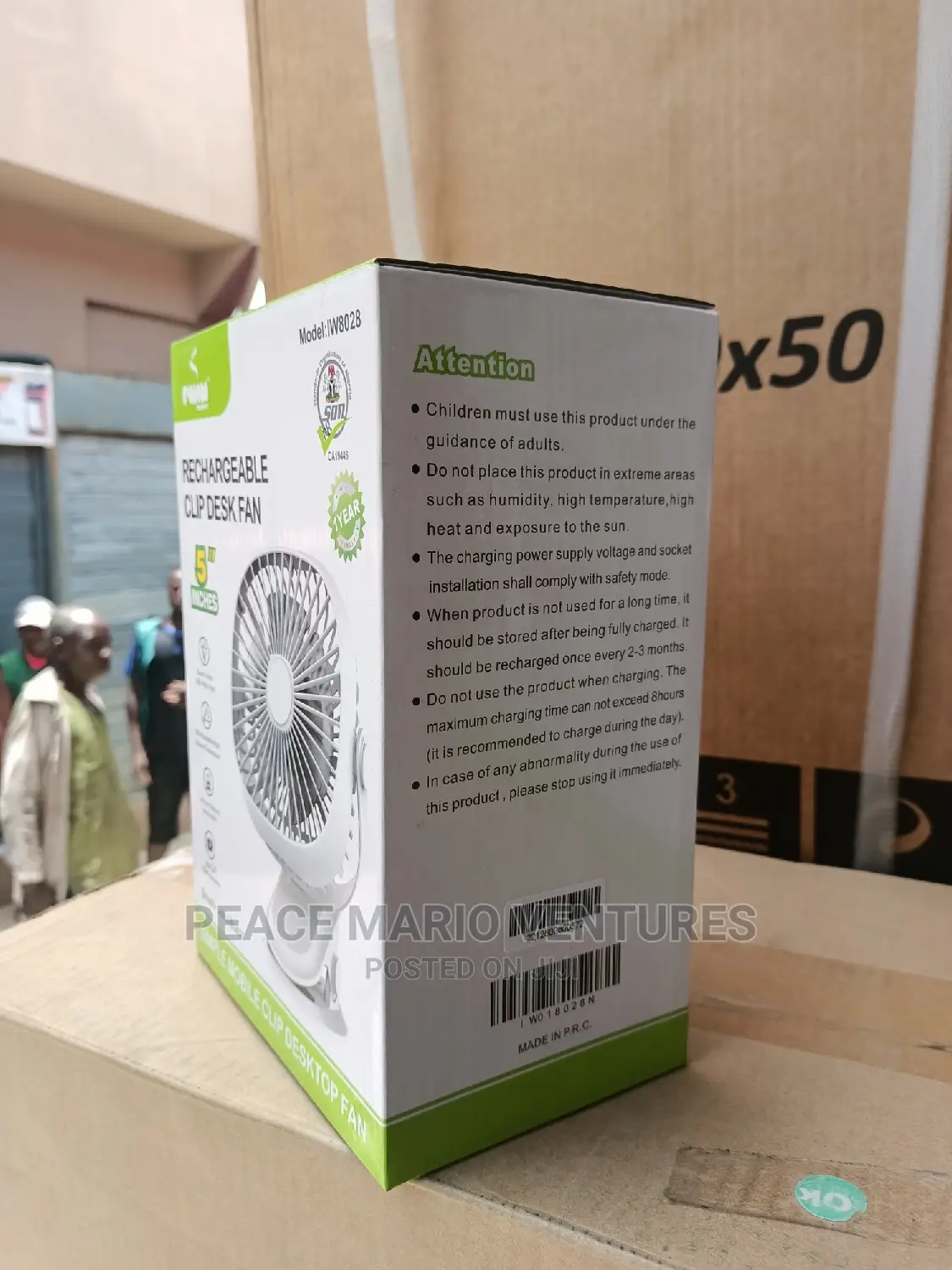 Original Iwin Rechargeable Clip Desk Fan With 1year Warranty