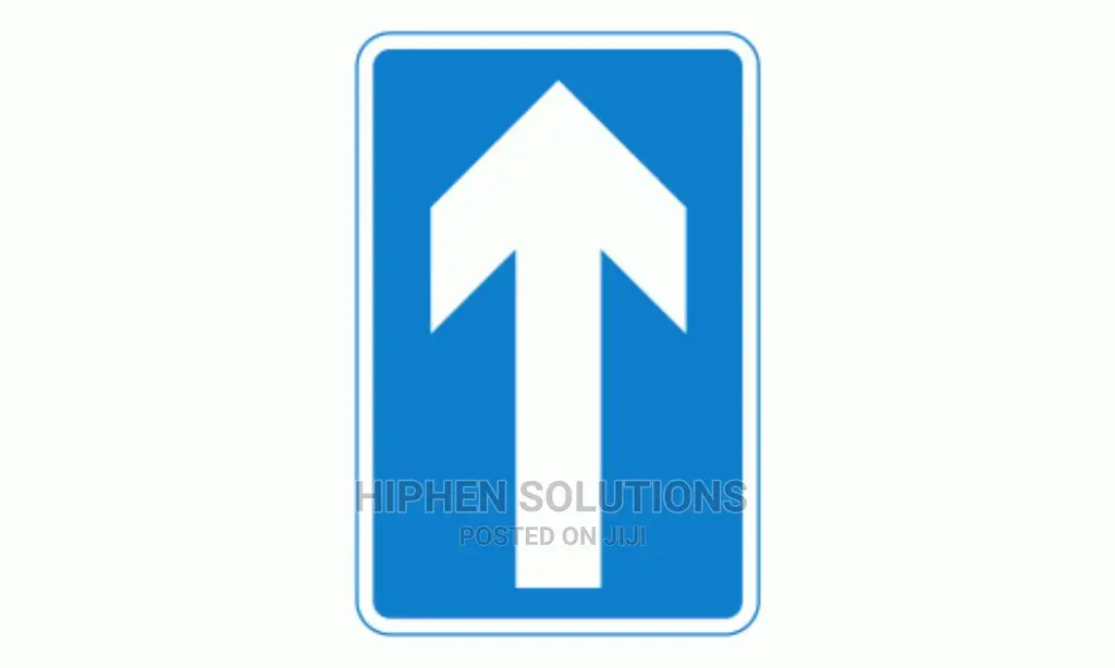 One Way Safety Sign