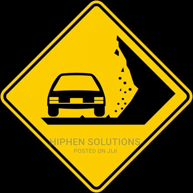 Portable Falling Rocks Danger Warning Road Sign