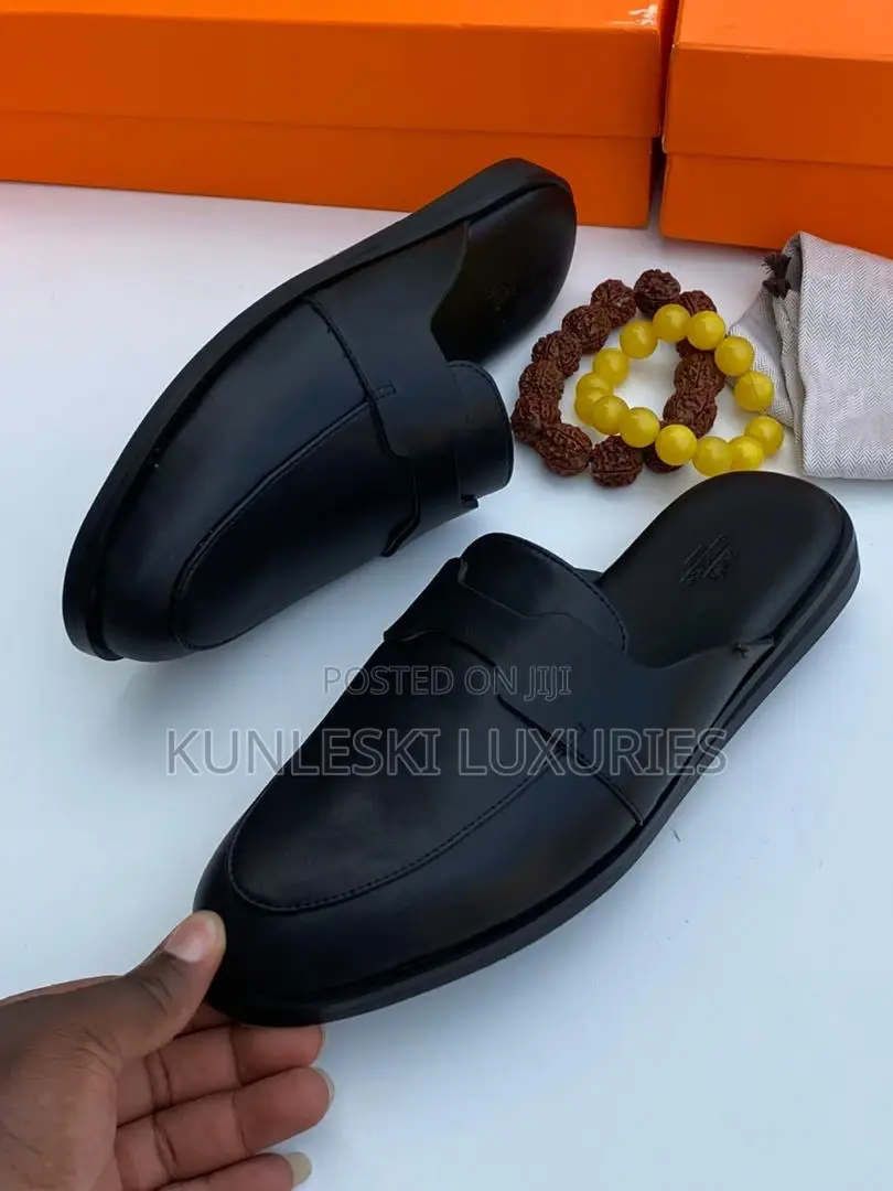 Original Hermes Leather Half Shoe