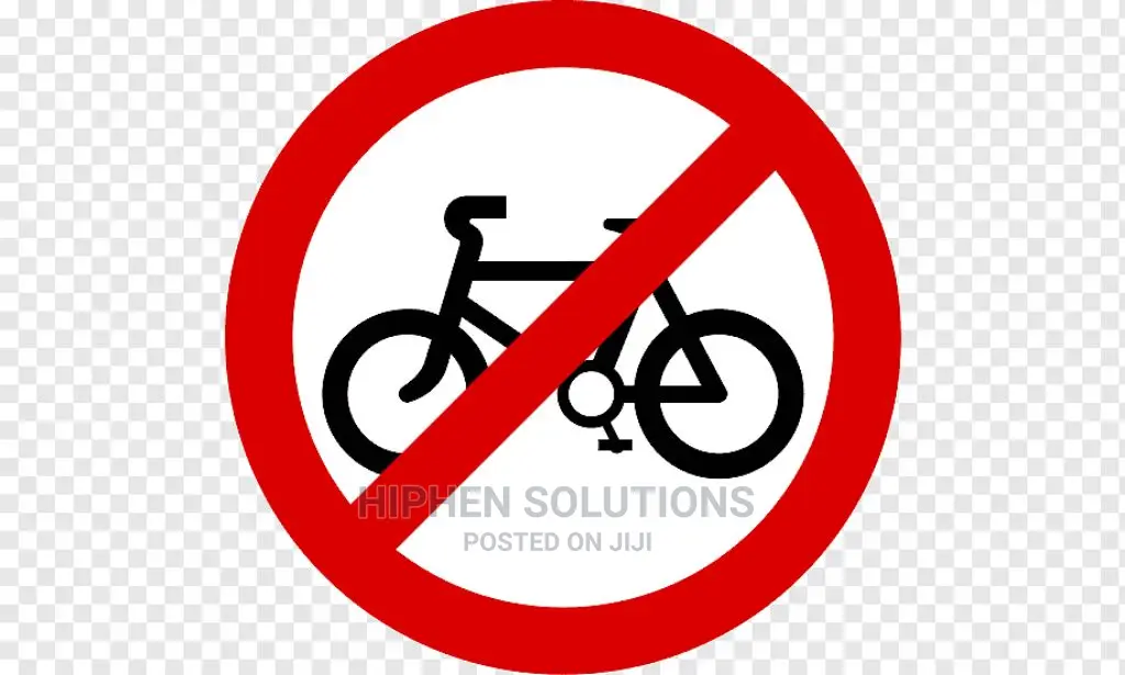 No Cycling Road Sign