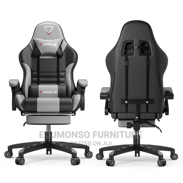 Furgle Pro Series Gaming Chair With Footrest - Gray