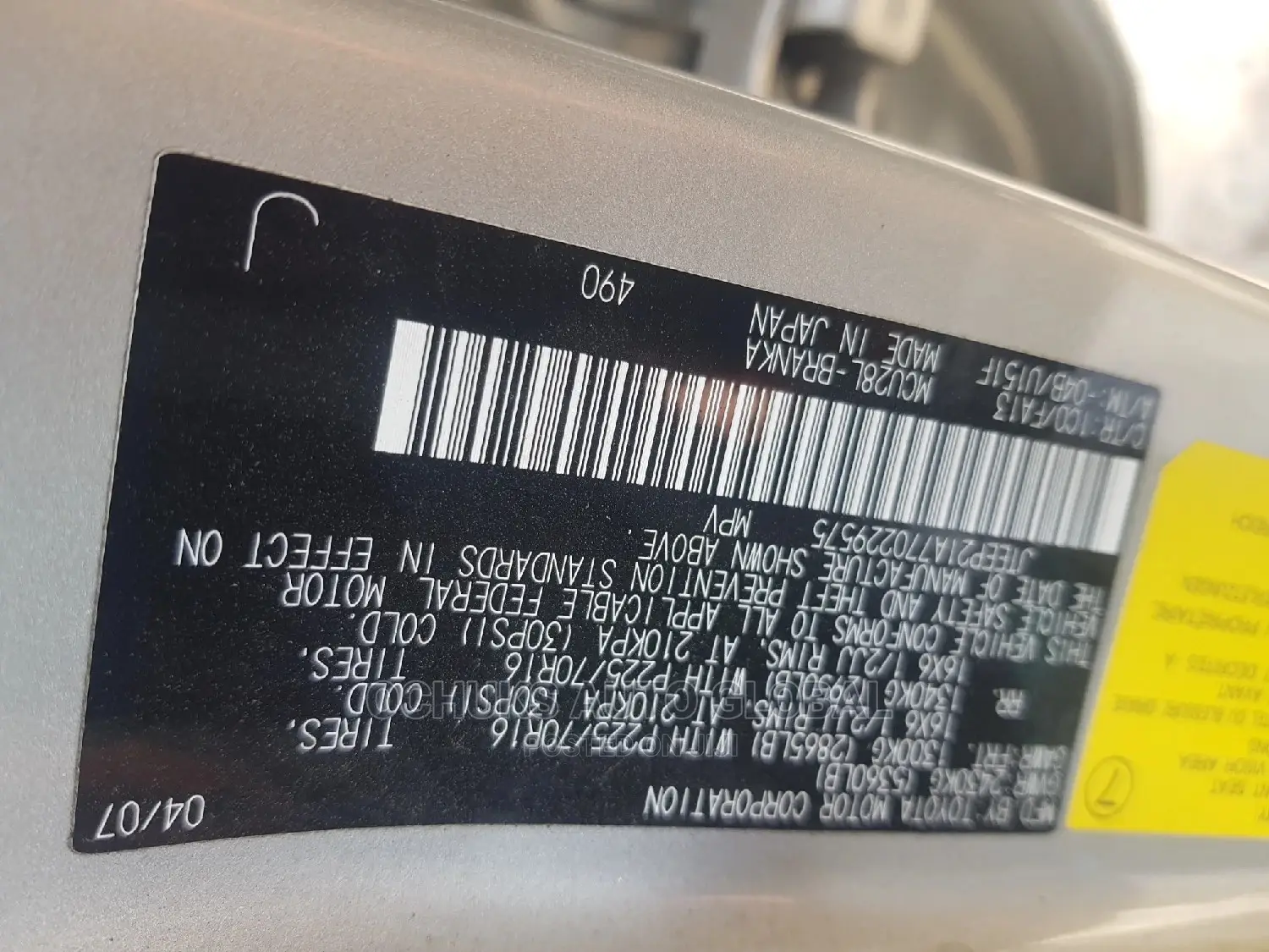 Toyota Highlander V6 Long 4x4 2007 Silver