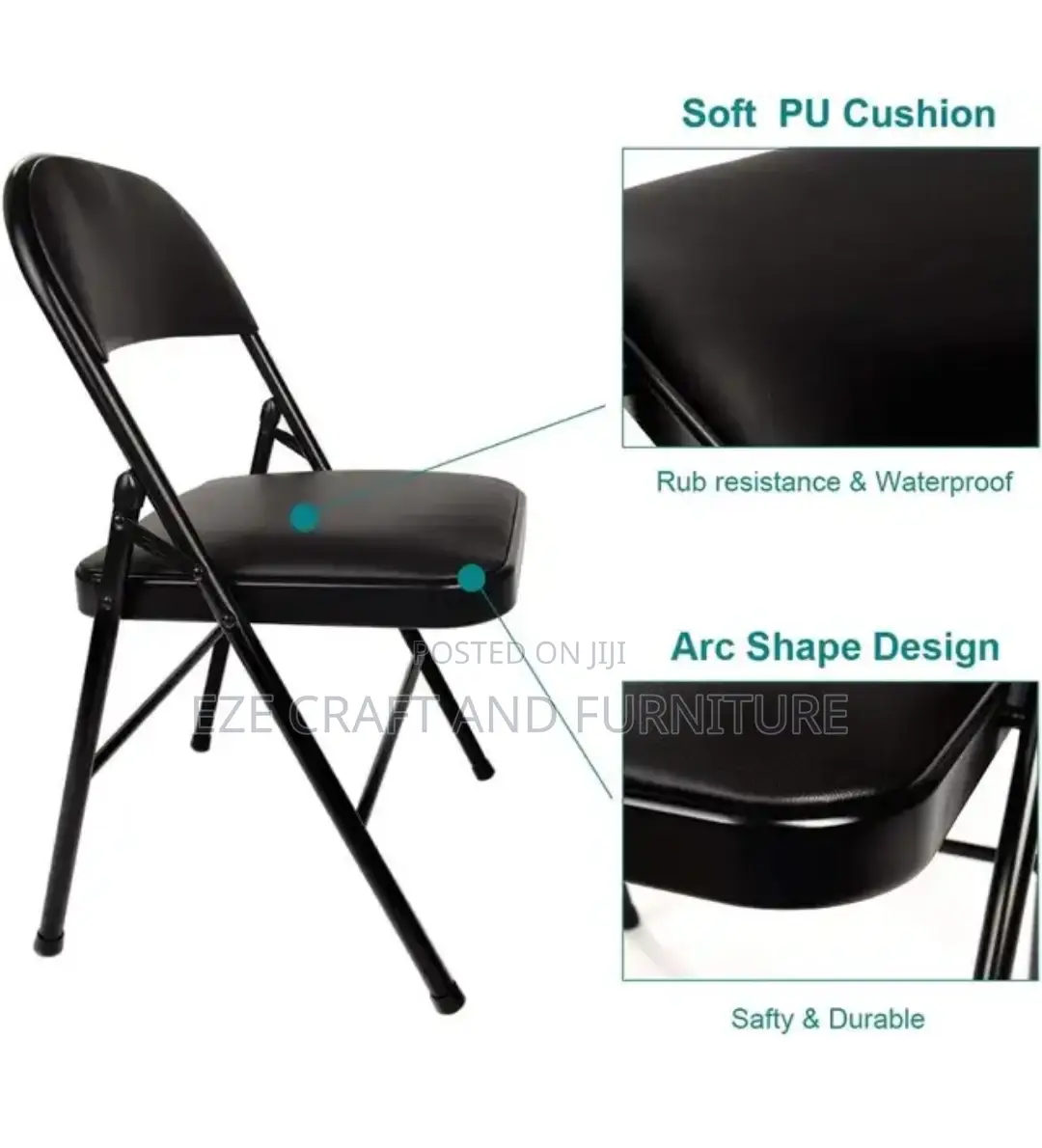 Cushioned Foldable Visitor's Chair