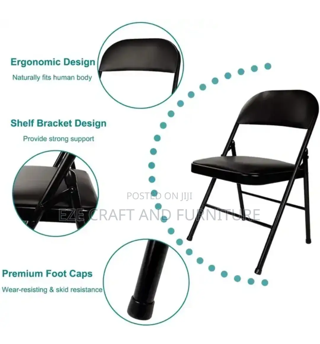 Cushioned Foldable Visitor's Chair