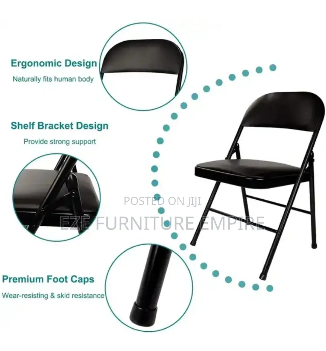 Cushioned Foldable Visitor's Chair