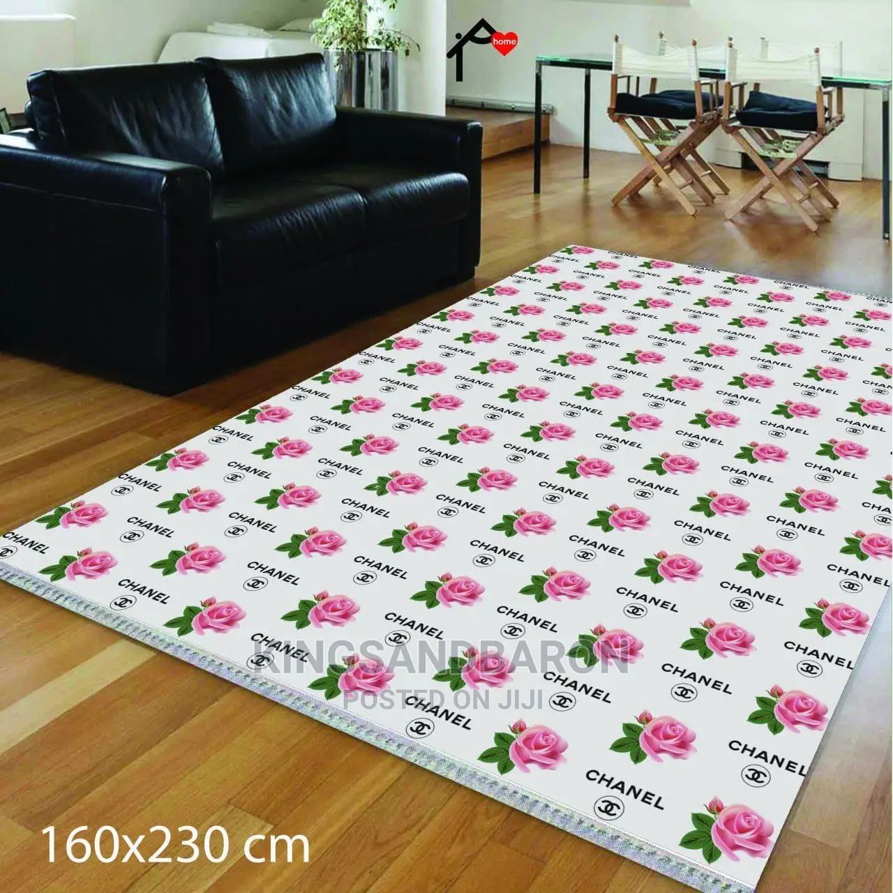 5x7fts Pitch and Cream Shaggy Premium America Center Rug.