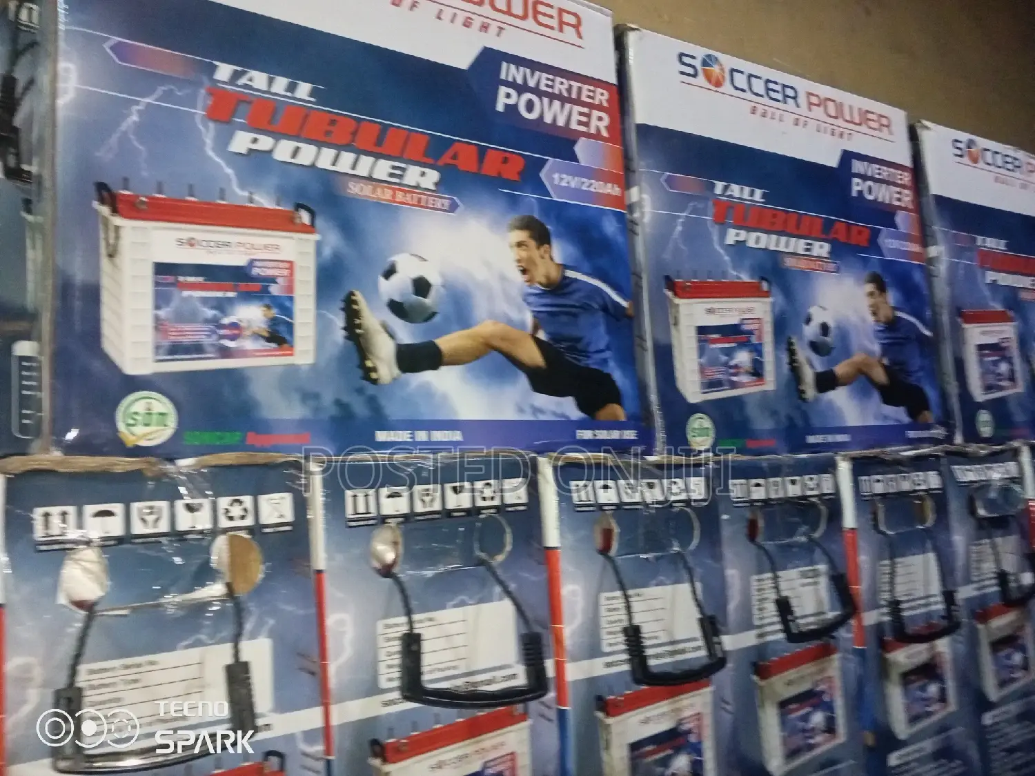 Soccer Power 220ah 12v Tall Tubular Battery