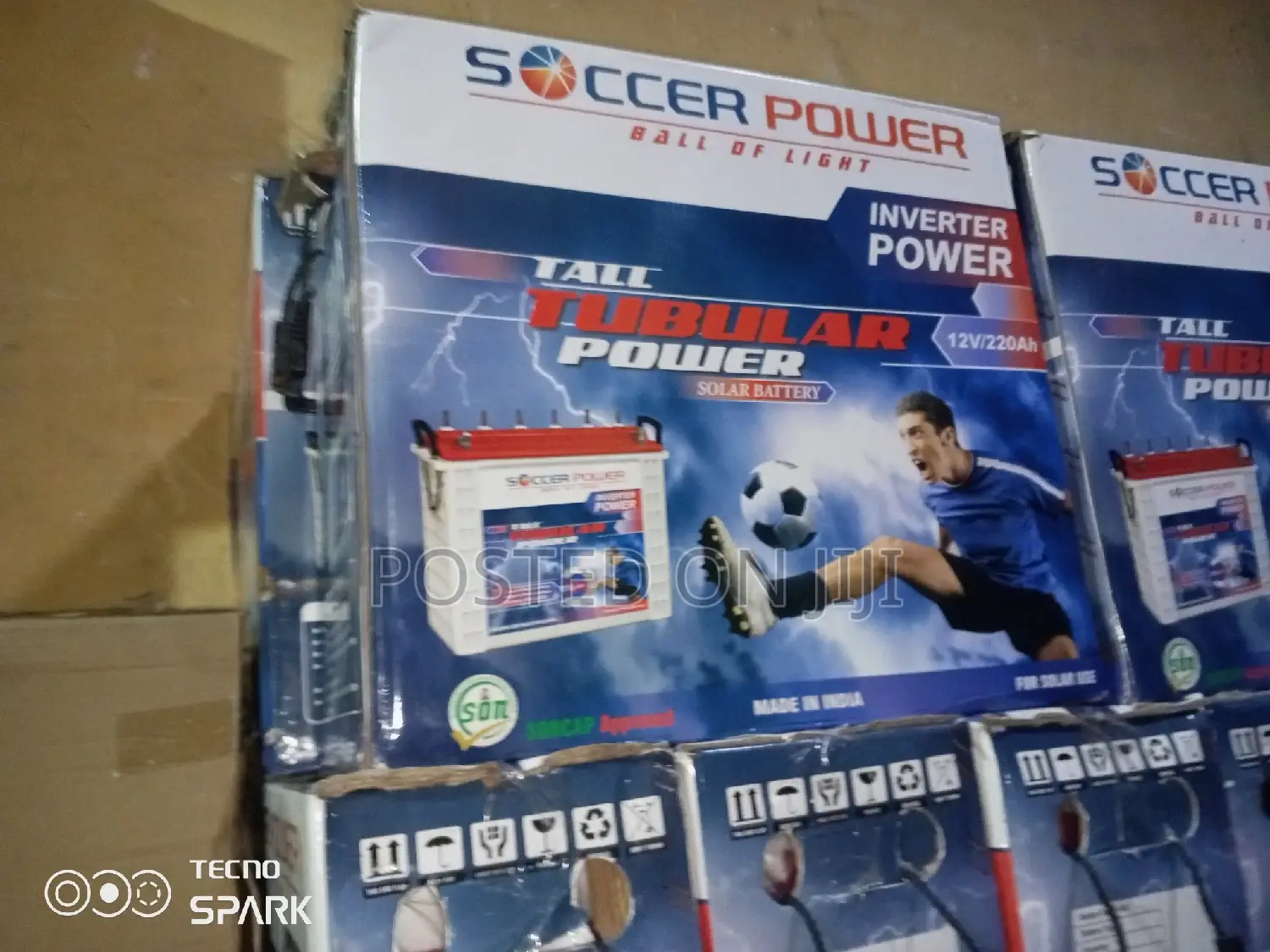 Soccer Power 220ah 12v Tall Tubular Battery