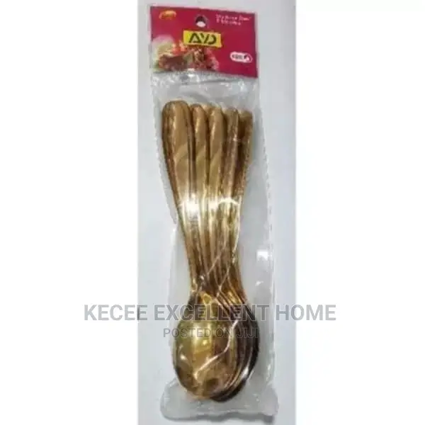 Gold Plated Set of Cutlery -6 Pieces