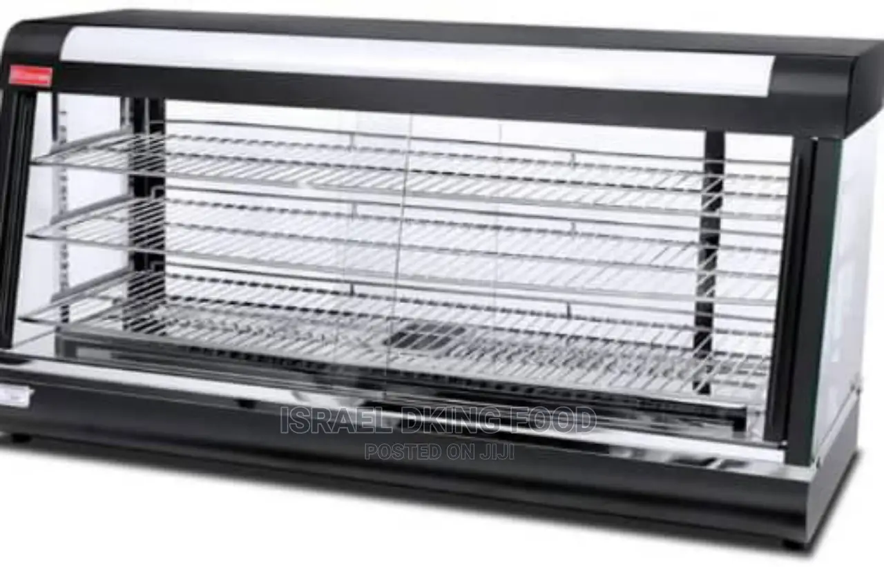 4feet Black Quality Snacks Warmer With Double Layer