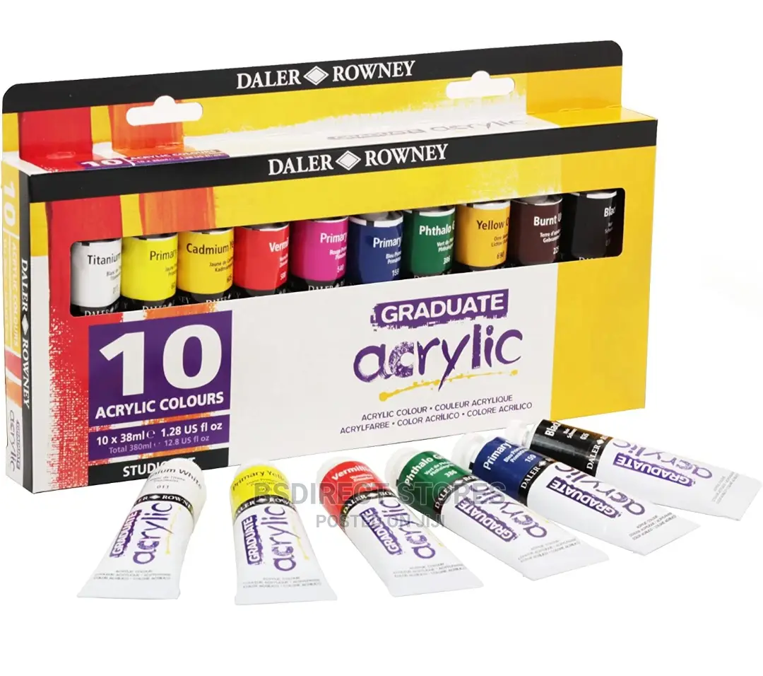 Daler Rowney Graduate Acrylic Studio Selection Set 10 X 38ml