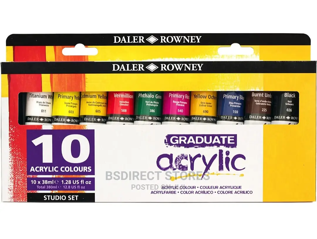 Daler Rowney Graduate Acrylic Studio Selection Set 10 X 38ml