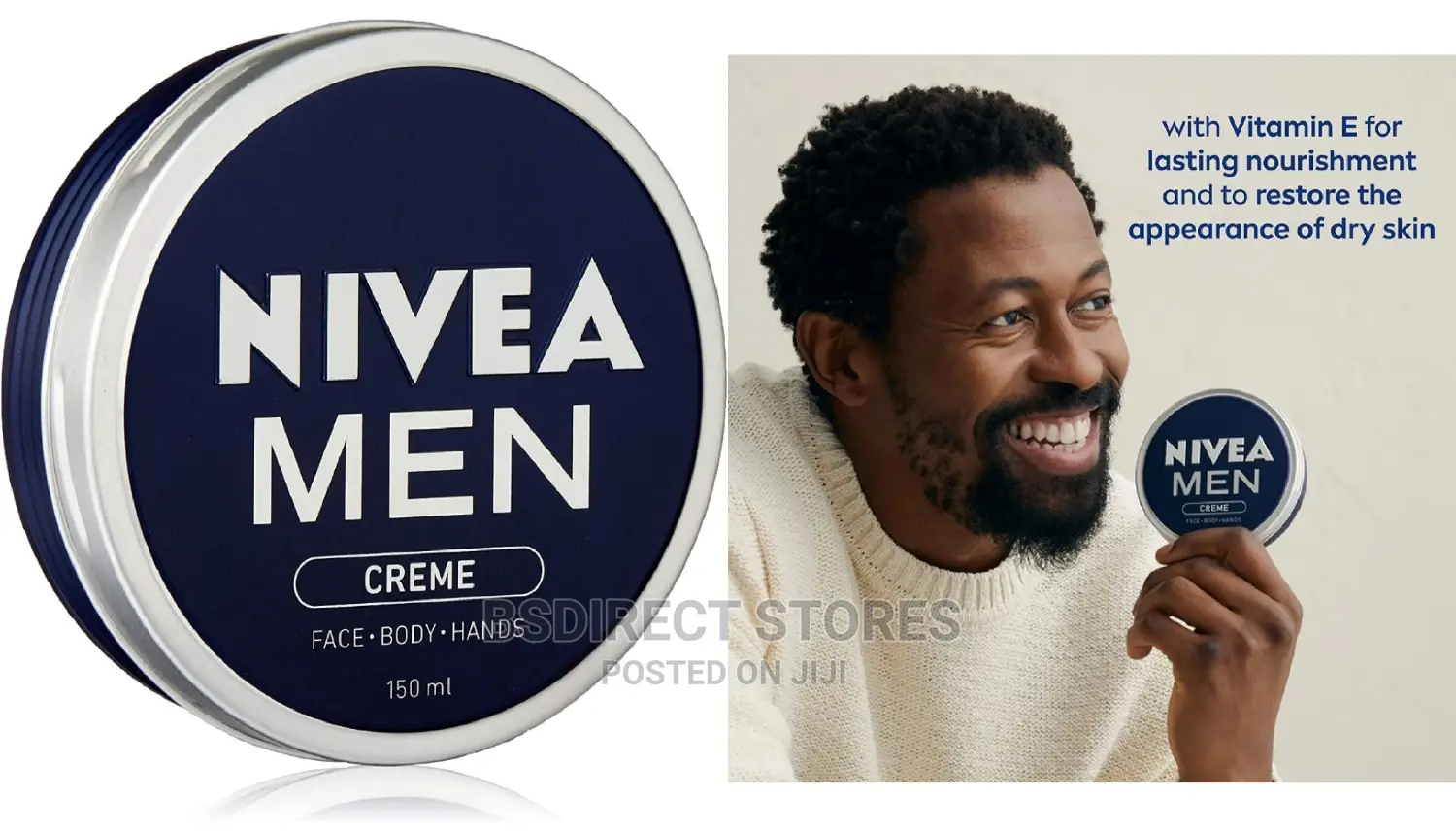 Nivea 150ml Men's 3-in-1 Moisturising Cream Face Hand Body