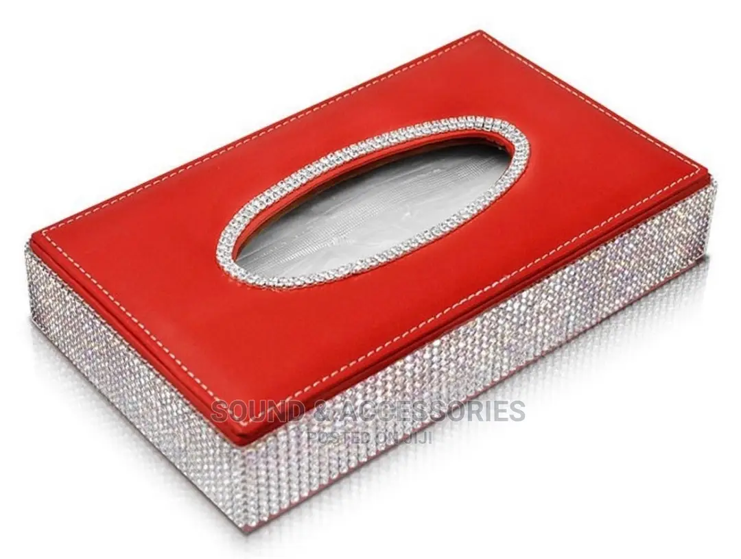 Rhinestones Car Tissue Box