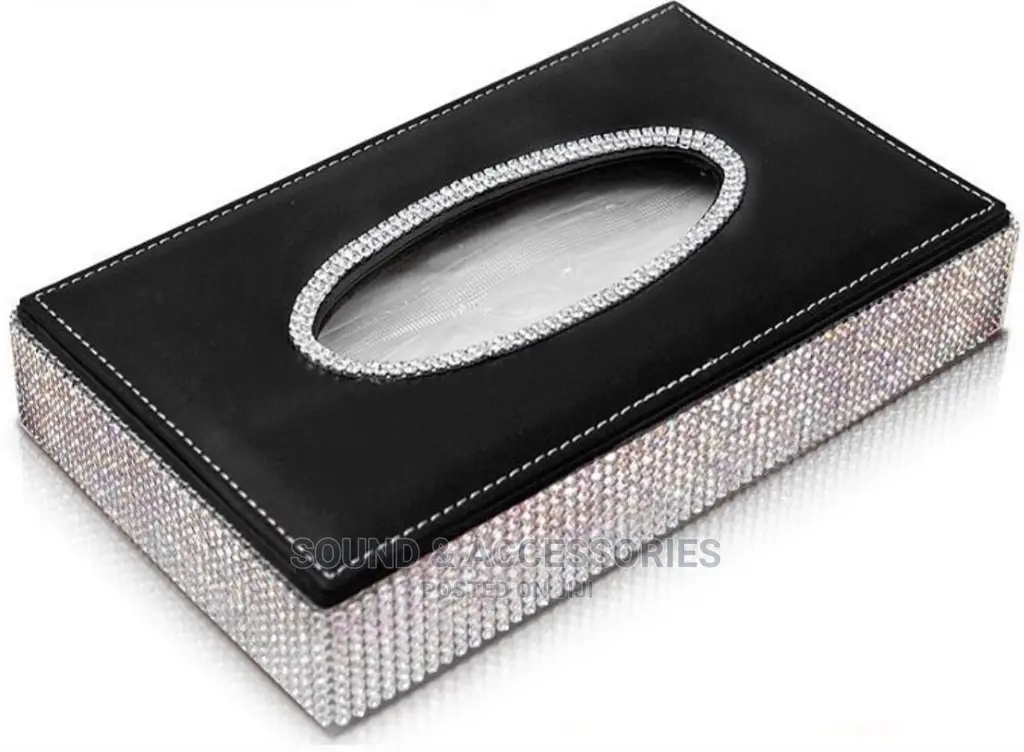 Rhinestones Car Tissue Box