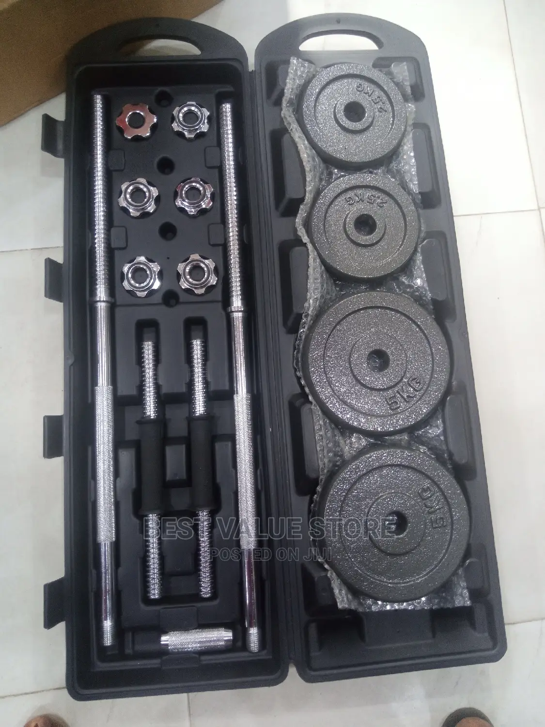 50kg Black Case Dumbbells