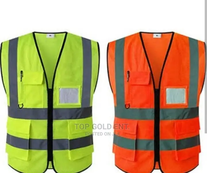 Reflective Vest With Pockets And Zip