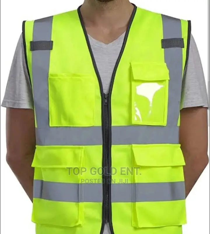Reflective Vest With Pockets And Zip