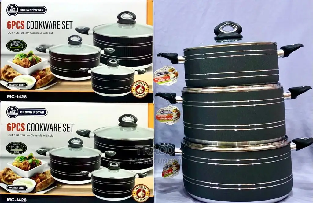Master Chef Non-Stick Pots - 3 Pieces