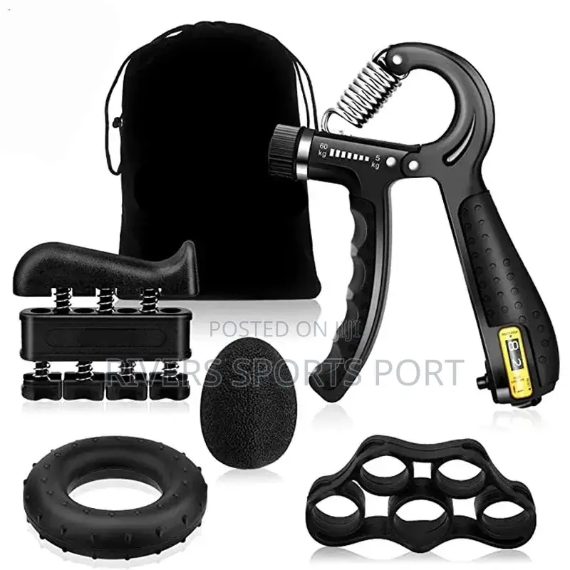5-Piece Fitness Handgrip Adjustable Strength Finger Trainer