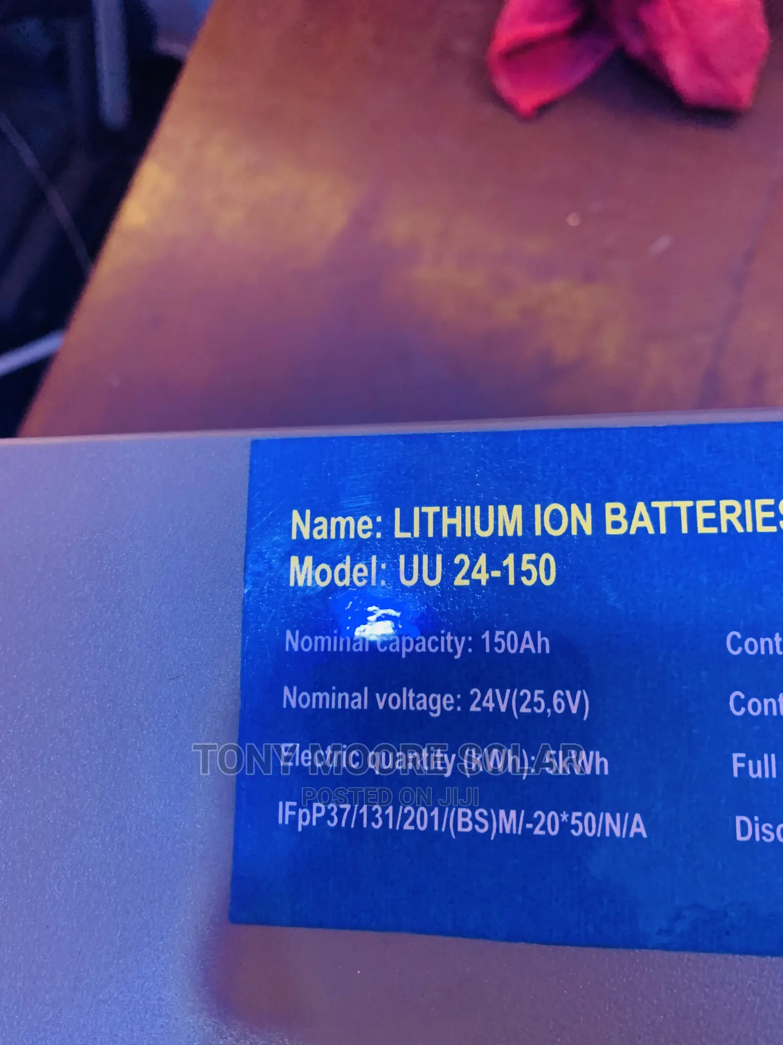 5kwh 24v Blue Carbon Lithium Battery
