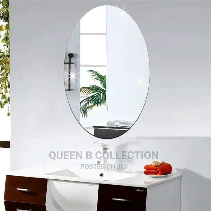 3D Acrylic Oval Adhesive Mirror