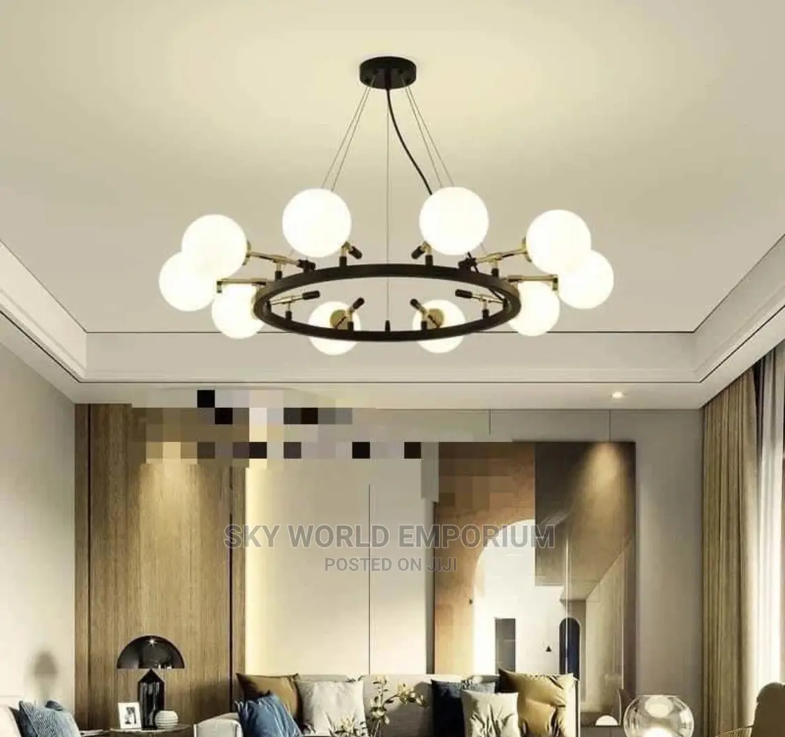 White Glass Chandelier