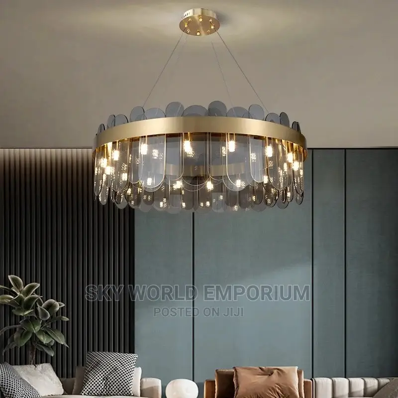 Nordic Glass Gold Chandelier