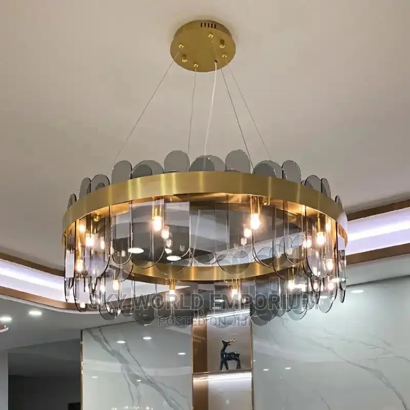 Nordic Glass Gold Chandelier
