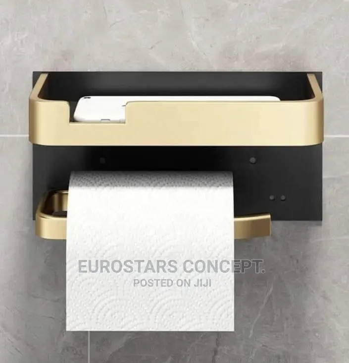Black an Gold Tissue Holder
