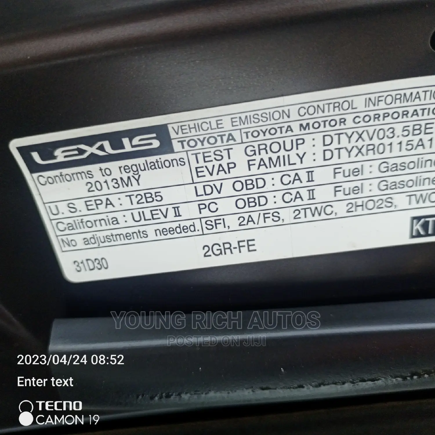 Lexus ES 2014 Gray