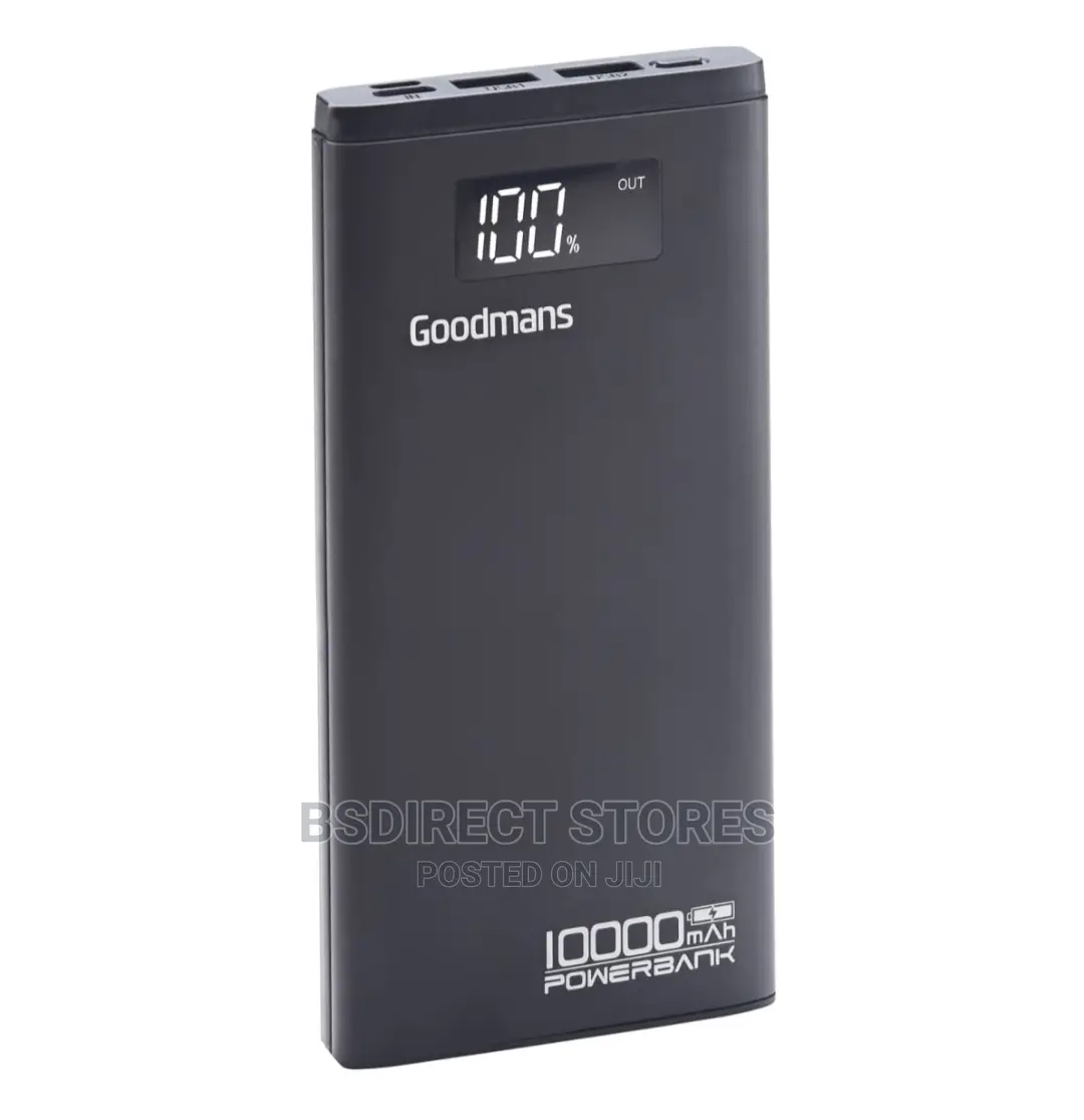 Goodmans Power Bank BLACK 10,000mah With Smart LED Display