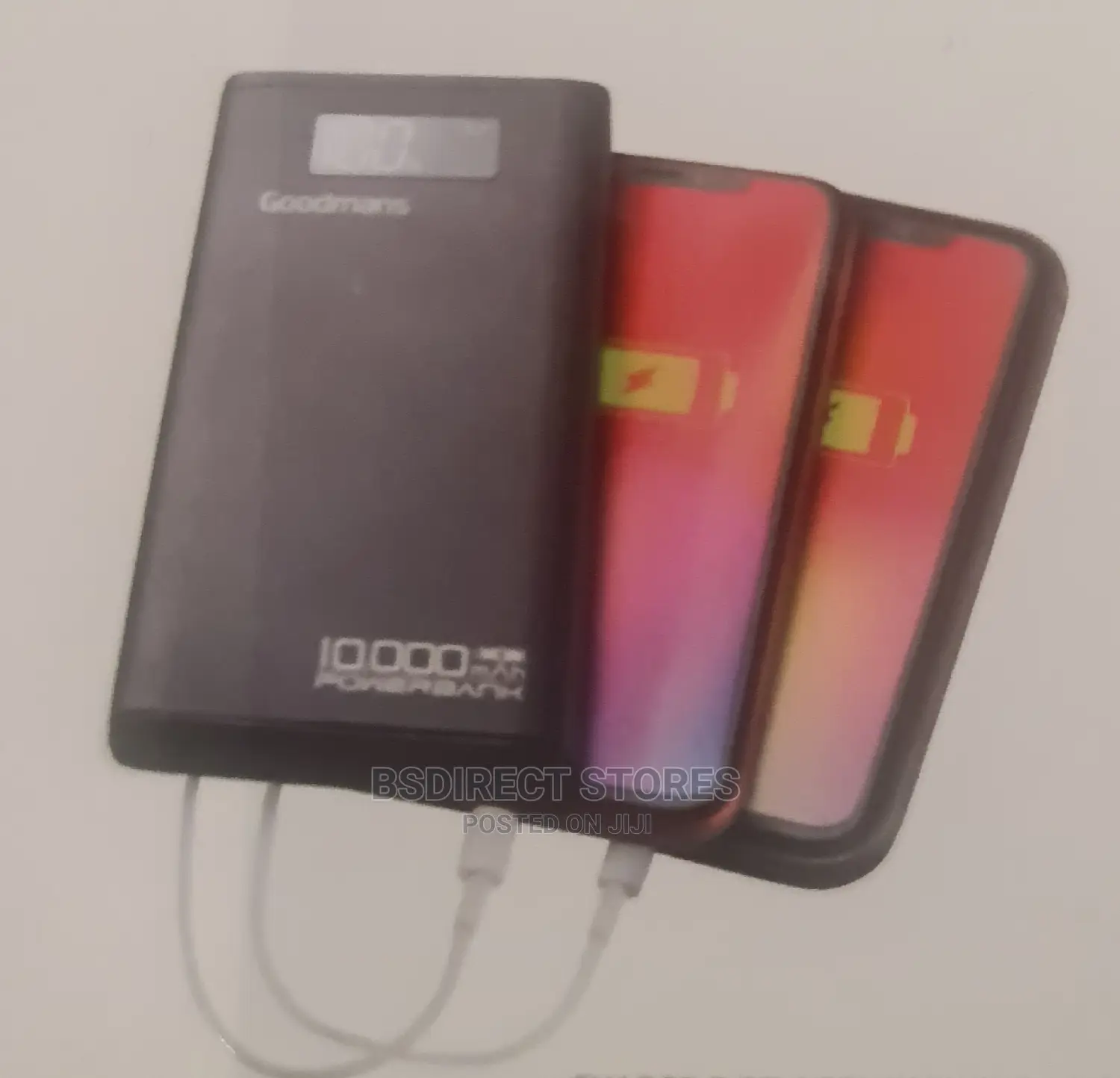 Goodmans Power Bank BLACK 10,000mah With Smart LED Display