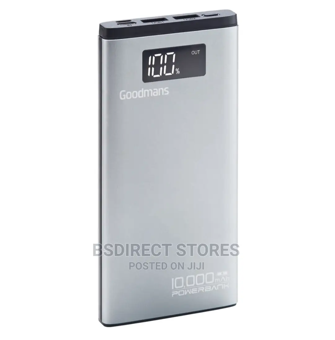 Goodmans GREY Power Bank 10,000mah With Smart LED Display